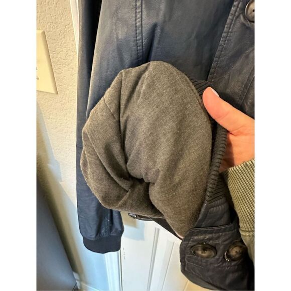 Perry Ellis Blue Buttoned Bomber Jacket - Size XL - Picture 11 of 13